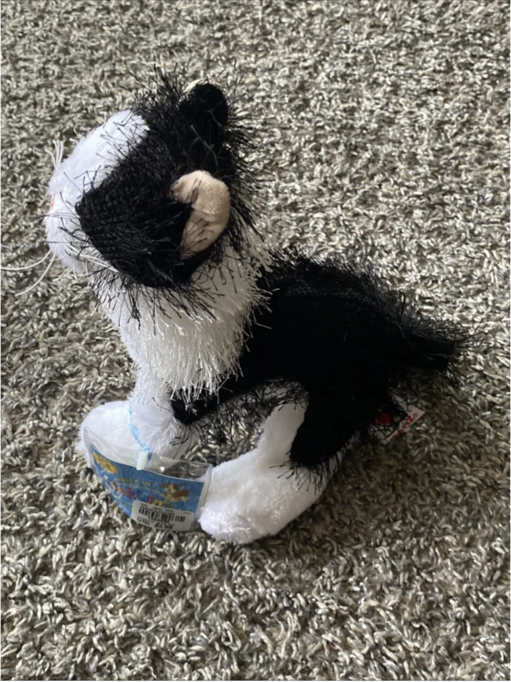 Webkinz Ganz HM016 Black and White Cat Plush Stuffed Animal Unopened Sealed Code
